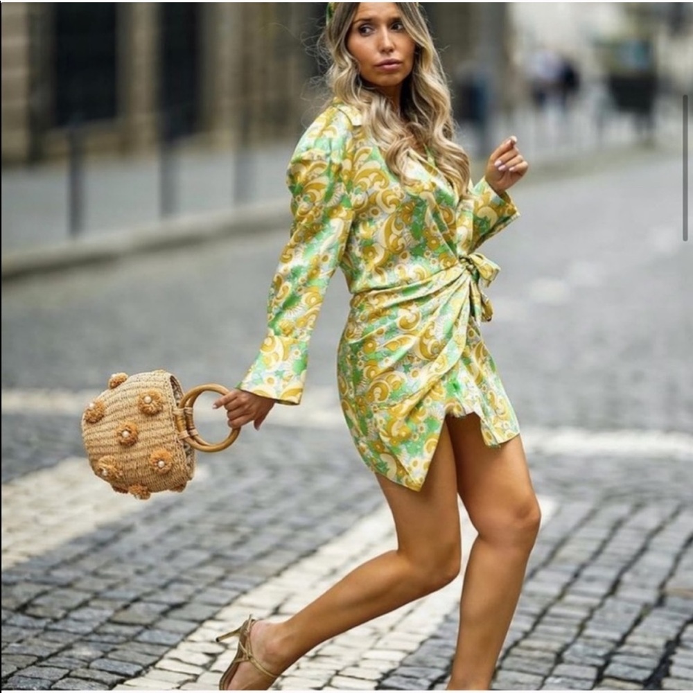 Zara printed dress with headband blogger fav - Picture 3 of 12